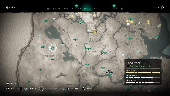 You will find the bear by walking south of Lake Bomere - Assassins Creed Valhalla: Legendary Animal - Sciropescire secrets, locations - Sciropescire - Assassins Creed Valhalla Guide and Walkthrough