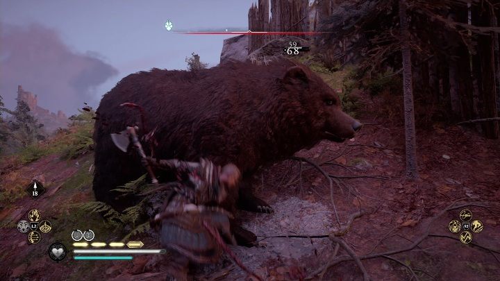 Most probably the bear appeared at another point, most often on a hill, right above the intended arena - Assassins Creed Valhalla: Legendary Animal - Sciropescire secrets, locations - Sciropescire - Assassins Creed Valhalla Guide and Walkthrough