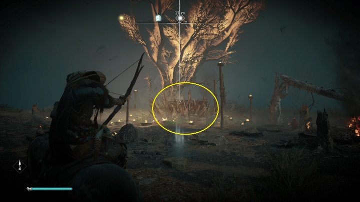 Location of the totem: in order to reach the totem, you must destroy the rocks blocking access to the altar - Assassins Creed Valhalla: Cursed symbol - Cent secrets, locations - Cent - Assassins Creed Valhalla Guide and Walkthrough