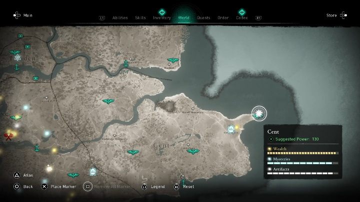 Location of the cursed place: the eastern part of the location - Assassins Creed Valhalla: Cursed symbol - Cent secrets, locations - Cent - Assassins Creed Valhalla Guide and Walkthrough