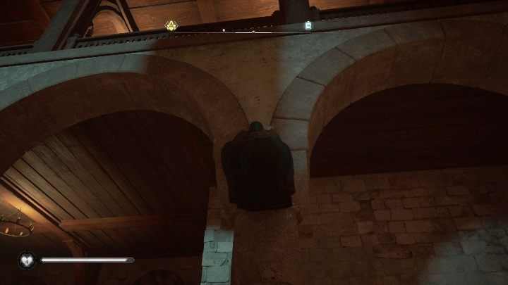 To get to the chest you must first climb up on the column and shoot down the padlock that is blocking your passageway - Assassins Creed Valhalla: Gear - Cent secrets, locations - Cent - Assassins Creed Valhalla Guide and Walkthrough