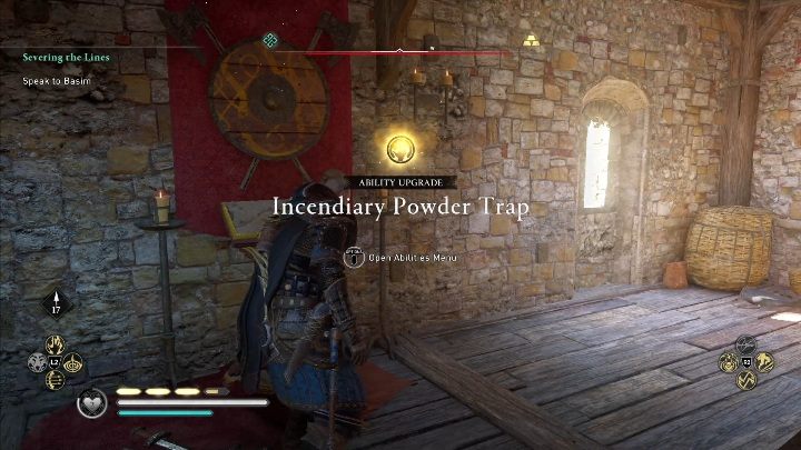 Usage: shoot a fire arrow that sets fire to everything in the area and destroys debris blocking a passage - Assassins Creed Valhalla: Books of Knowledge - ranged combat - Secrets and collectibles - Assassins Creed Valhalla Guide and Walkthrough