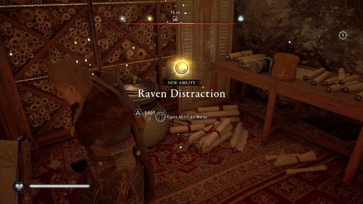 Usage: Raven Distraction will distract your opponents - Assassins Creed Valhalla: Books of Knowledge - ranged combat - Secrets and collectibles - Assassins Creed Valhalla Guide and Walkthrough