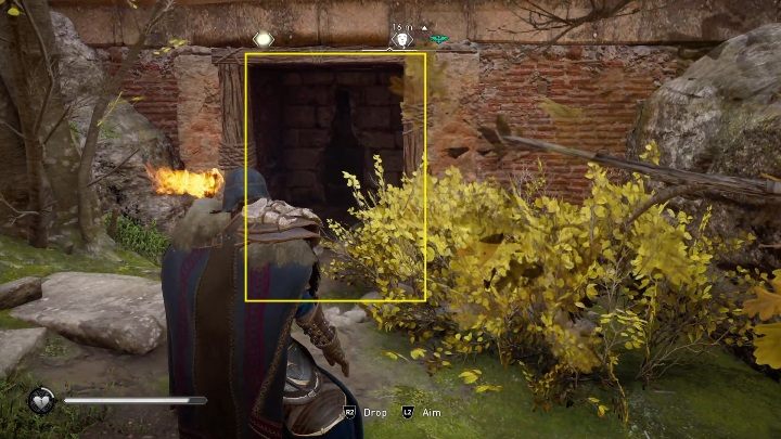 To reach the mask you have to go to the left side of the building - Assassins Creed Valhalla: Roman Artifact - Lincolnscire secrets, locations - Lincolnscire - Assassins Creed Valhalla Guide and Walkthrough