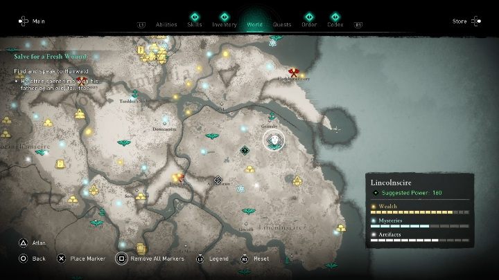 You will find the mask at the northern end of the map, near the synchronization point - Assassins Creed Valhalla: Roman Artifact - Lincolnscire secrets, locations - Lincolnscire - Assassins Creed Valhalla Guide and Walkthrough