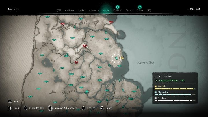 The last mask in this location can be found in the eastern part of the map - Assassins Creed Valhalla: Roman Artifact - Lincolnscire secrets, locations - Lincolnscire - Assassins Creed Valhalla Guide and Walkthrough