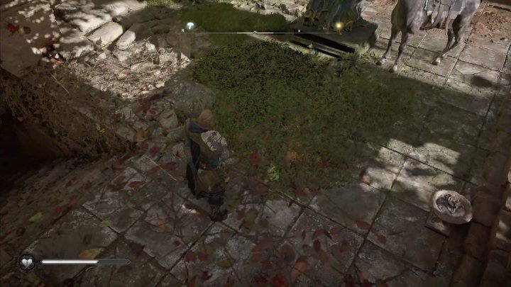 It lies in the grass, right next to a statue - Assassins Creed Valhalla: Roman Artifact - Lincolnscire secrets, locations - Lincolnscire - Assassins Creed Valhalla Guide and Walkthrough
