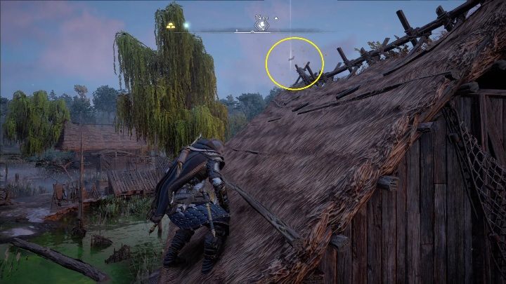 Start: The page is located on one of the roofs - Assassins Creed Valhalla: Flying Paper - Hamtunscire secrets, locations - Hamtunscire - Assassins Creed Valhalla Guide and Walkthrough