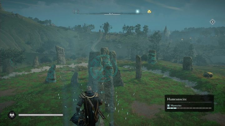 To find the correct pattern, you have to jump on the highest rock in the area and look in the direction of the other elements - Assassins Creed Valhalla: Standing Stones - Hamtunscire secrets, locations - Hamtunscire - Assassins Creed Valhalla Guide and Walkthrough