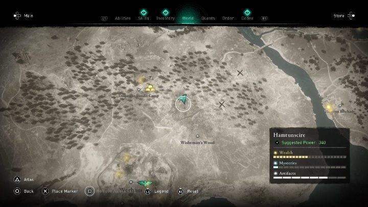 The map can be found in the southern part of the location, to the west of the Dertemor bandit camp - Assassins Creed Valhalla: Treasure Hoard Map - Hamtunscire, secrets, locations - Hamtunscire - Assassins Creed Valhalla Guide and Walkthrough