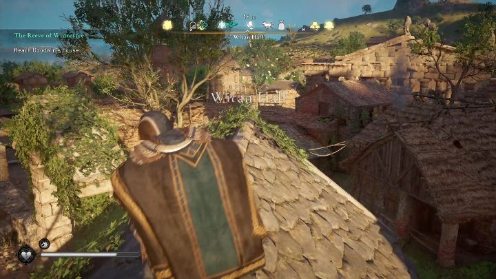 Start: The page is located on one of the roofs - Assassins Creed Valhalla: Flying Paper - Wincestre secrets, locations - Wincestre - Assassins Creed Valhalla Guide and Walkthrough
