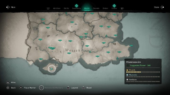 1 - Assassins Creed Valhalla: Treasure map - Wincestre secrets, locations - Wincestre - Assassins Creed Valhalla Guide and Walkthrough