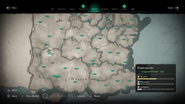 4 - Assassins Creed Valhalla: Treasure map - Wincestre secrets, locations - Wincestre - Assassins Creed Valhalla Guide and Walkthrough
