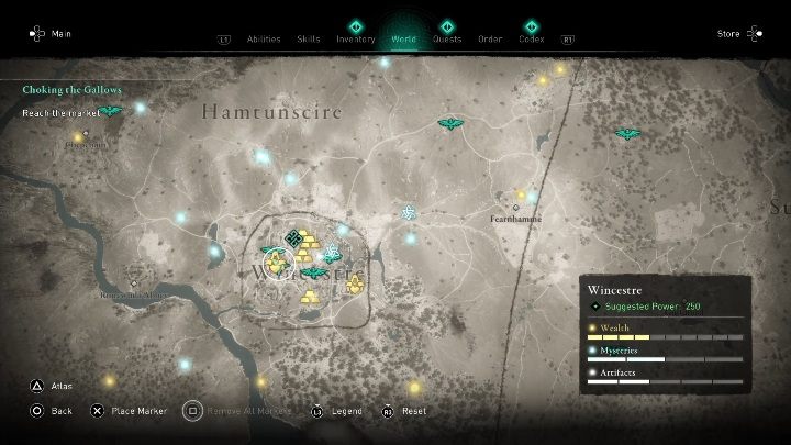 You will find this chest in the western part of town, at the synchronization point - Assassins Creed Valhalla: Gear - Wincestre secrets, locations - Wincestre - Assassins Creed Valhalla Guide and Walkthrough