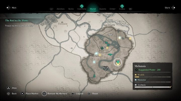 1 - AC Valhalla Siege of Paris: Gear, Melunois - secrets, locations - Melunois - Assassins Creed Valhalla Guide and Walkthrough