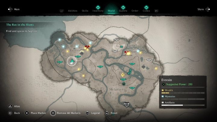 1 - AC Valhalla Siege of Paris: Cursed Symbol, Evresin - secrets, locations - Evresin - Assassins Creed Valhalla Guide and Walkthrough