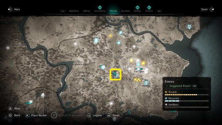 In the place marked in the image above, you will meet a group of Anglo-Saxon monks - Assassins Creed Valhalla: Devils Hole - Essexe - Assassins Creed Valhalla Guide and Walkthrough