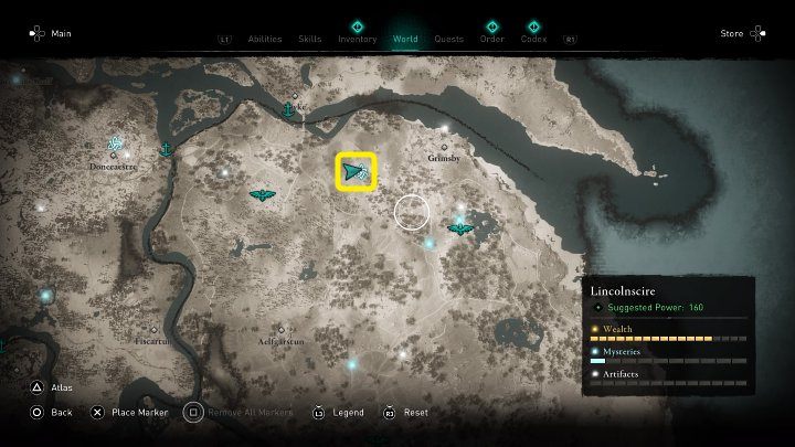 In the place marked in the image above, you will meet an Anglo-Saxon woman who is mourning her dead cat, Sphinxy - Assassins Creed Valhalla: The Farewell Meow - Lincolnscire - Assassins Creed Valhalla Guide and Walkthrough