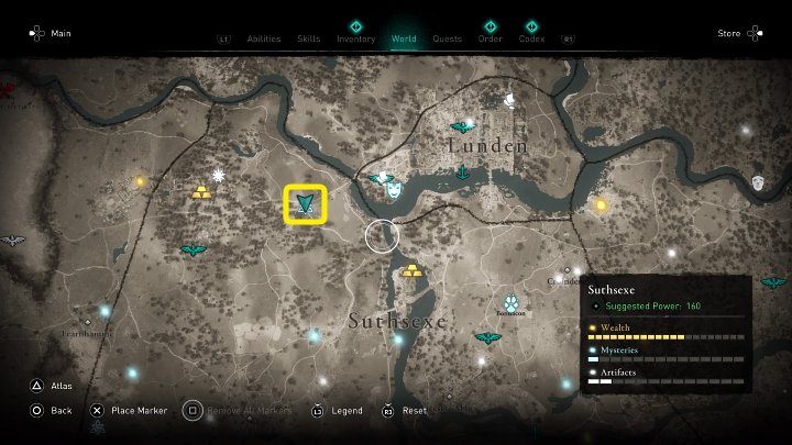 In the place marked on the image above, you will meet an arguing couple - Assassins Creed Valhalla: Rock of Fertility - Southsexe - Assassins Creed Valhalla Guide and Walkthrough