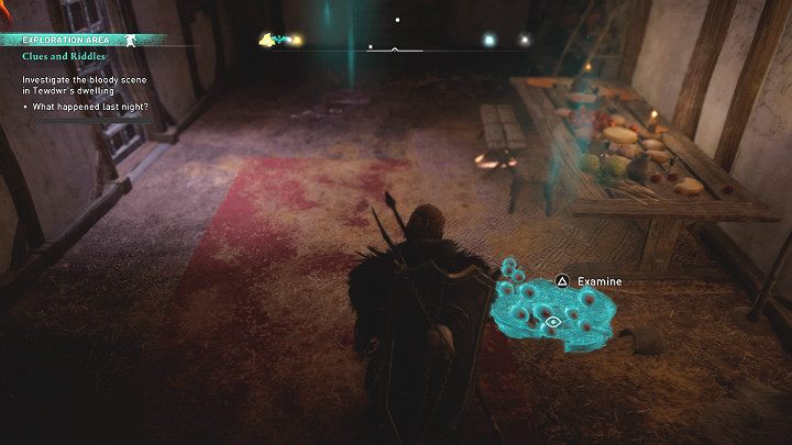 The second trace is a broken jug with traces of blood - Assassins Creed Valhalla: Clues and Riddles - Glowecestrescire - Assassins Creed Valhalla Guide and Walkthrough