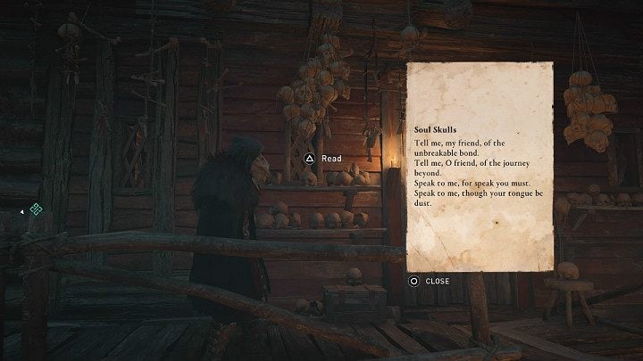 The fourth clue is outside the cottage - Soul Skulls - Assassins Creed Valhalla: Clues and Riddles - Glowecestrescire - Assassins Creed Valhalla Guide and Walkthrough