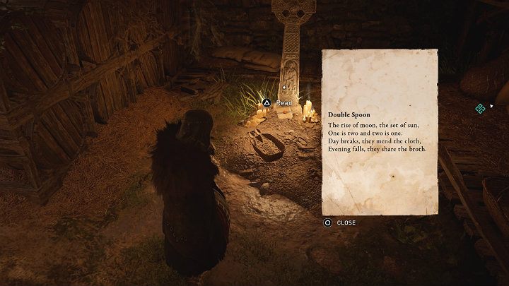 You will find the sixth clue below the druid hut - Assassins Creed Valhalla: Clues and Riddles - Glowecestrescire - Assassins Creed Valhalla Guide and Walkthrough