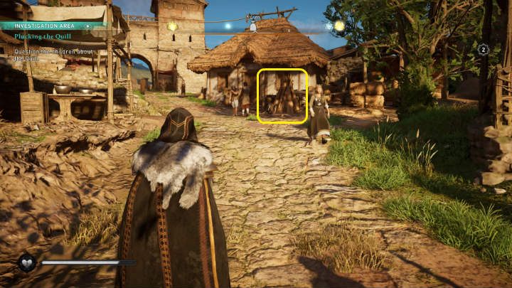 In the cathedral, you will be stopped by a girl who previously talked to King Aelfred - Assassins Creed Valhalla: Plucking the Quill - Wincestre - Assassins Creed Valhalla Guide and Walkthrough