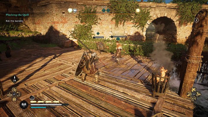 They are not very difficult opponents, and you can use all of your weapons to beat them, so there is no point in losing silver coins on them - Assassins Creed Valhalla: Plucking the Quill - Wincestre - Assassins Creed Valhalla Guide and Walkthrough