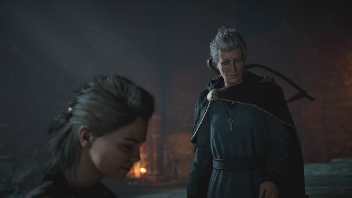 When you reach the main area, you will see Aelwyn, who apparently works for the member of the Ancient Order, although during the last conversation she had claimed otherwise - Assassins Creed Valhalla: Plucking the Quill - Wincestre - Assassins Creed Valhalla Guide and Walkthrough