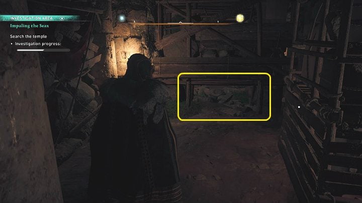 You will find an oil jug in the corridor on the right - just slip through a narrow gap in the wall - Assassins Creed Valhalla: Impaling the Seax - Wincestre - Assassins Creed Valhalla Guide and Walkthrough