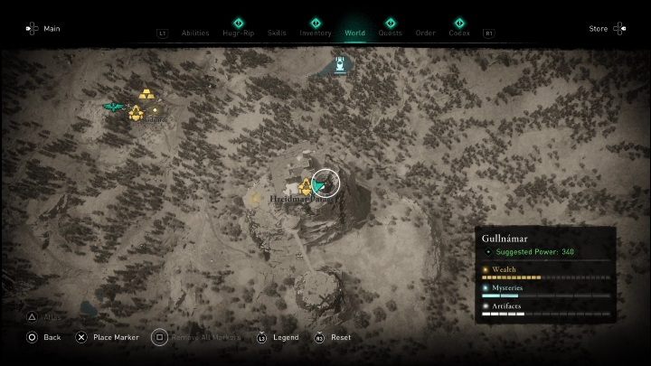 Location: Hreidmra Palace, in the southeastern part of the map - AC Valhalla Dawn of Ragnarok: Heroic Saga (Gullnamar) - list of all - Gullnamar - Assassins Creed Valhalla Guide and Walkthrough