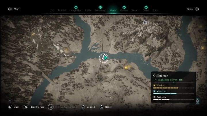 Location: southern part of the map, near the edge of the regnion - AC Valhalla Dawn of Ragnarok: Cosmetic Scheme (Gullnamar) - list of all - Gullnamar - Assassins Creed Valhalla Guide and Walkthrough