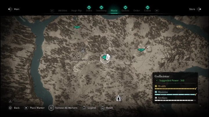 Location: northern part of the region, right at the synchronization point - AC Valhalla Dawn of Ragnarok: Cosmetic Scheme (Gullnamar) - list of all - Gullnamar - Assassins Creed Valhalla Guide and Walkthrough