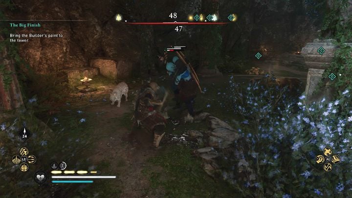 Force the red door and go to the next cave - Assassins Creed Valhalla: The Big Finish - Asgard - Assassins Creed Valhalla Guide and Walkthrough