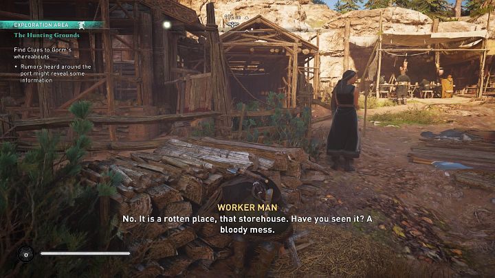 Eavesdrop on the conversation of those working at the port and you will learn that Olav robbed Grom and was caught in the act - Assassins Creed Valhalla: The Hunting Grounds - Vinland - Assassins Creed Valhalla Guide and Walkthrough