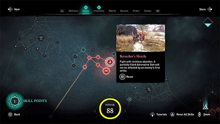 The strength of the protagonist of Assassin's Creed Valhalla is described primarily by their Power factor - AC Valhalla: Development, skill trees - Basics - Assassins Creed Valhalla Guide and Walkthrough