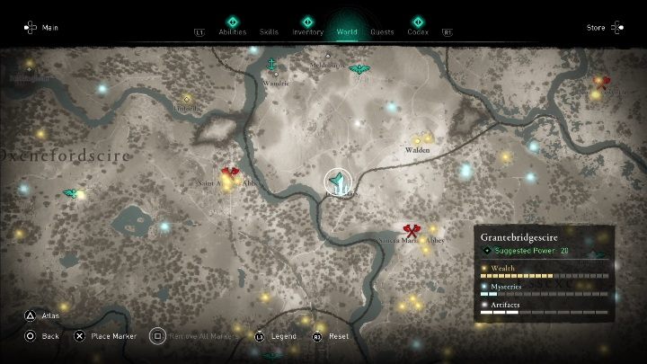 You will find the Standing Stone on the south of the map - Assassins Creed Valhalla: Standing Stones - Grantebridgescire secrets, locations - Grantebridgescire - Assassins Creed Valhalla Guide and Walkthrough