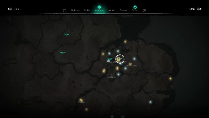 The skill Dive of the Valkyries is located on the northern part of the map - Assassins Creed Valhalla: Abilities - Grantebridgescire secrets, locations - Grantebridgescire - Assassins Creed Valhalla Guide and Walkthrough