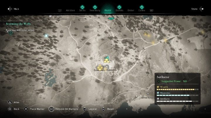 You will find the chest in the Anderitum hideout - Assassins Creed Valhalla: Gear - Suthsexe secrets, locations - Suthsexe - Assassins Creed Valhalla Guide and Walkthrough