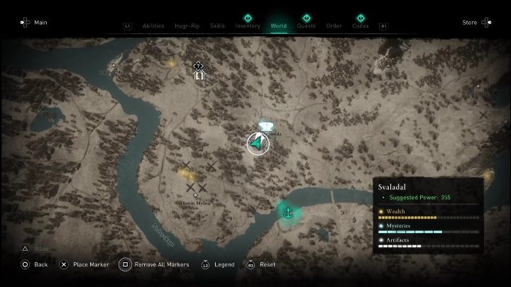 Location: Gungnir Smida - AC Valhalla Dawn of Ragnarok: Mythical Memories (Svaladal) - list of all - Svaladal - Assassins Creed Valhalla Guide and Walkthrough