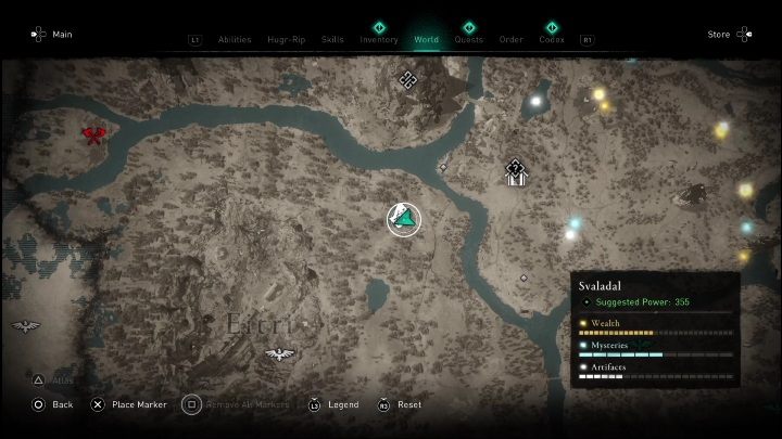 Location: right next to the river in the southern part of the region - AC Valhalla Dawn of Ragnarok: Cosmetic Schemes (Svaladal) - list of all - Svaladal - Assassins Creed Valhalla Guide and Walkthrough