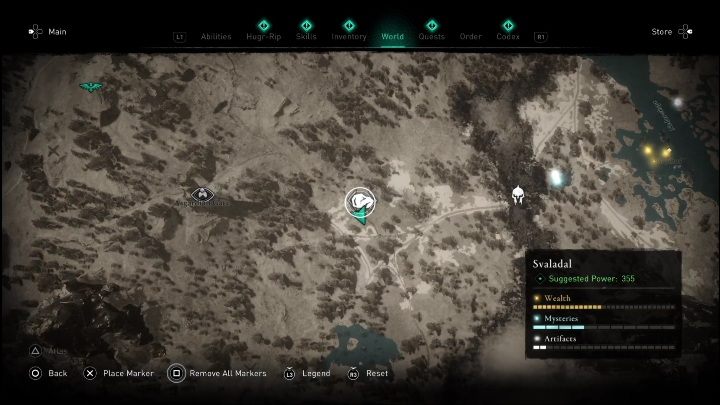 Location: the western part of the region, right next to the synchronization point - AC Valhalla Dawn of Ragnarok: Uncut Gemstones (Svaladal) - list of all - Svaladal - Assassins Creed Valhalla Guide and Walkthrough