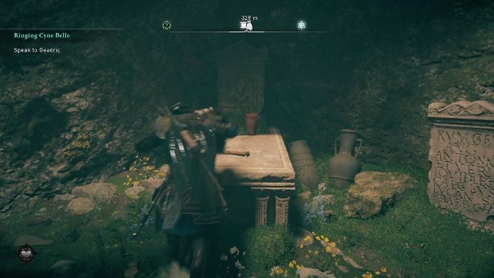 It is not difficult to find it, it lies on the grave, right at the entrance - Assassins Creed Valhalla: Treasure Hoard Map - Oxenefordscire secrets, locations - Oxenefordscire - Assassins Creed Valhalla Guide and Walkthrough