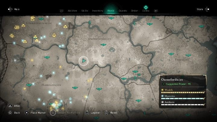 Assassins Creed Valhalla Treasure Hoard Map Oxenefordscire Secrets Locations 8926