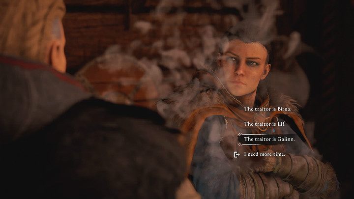 The traitor is Galinn - Assassins Creed Valhalla: Stench of Treachery - important choice - Grantebridgescire - Assassins Creed Valhalla Guide and Walkthrough