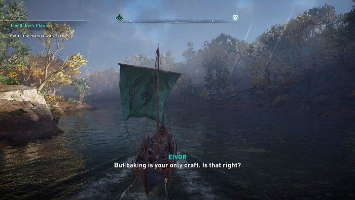 Follow the man to the port and take the boat down the river to meet the grain merchant - Assassins Creed Valhalla: The Bakers Plaint - Ravensthorpe - Assassins Creed Valhalla Guide and Walkthrough