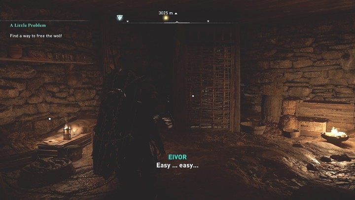 Release the wolf from its cage and go outside - Assassins Creed Valhalla: A Little Problem - Ravensthorpe - Assassins Creed Valhalla Guide and Walkthrough