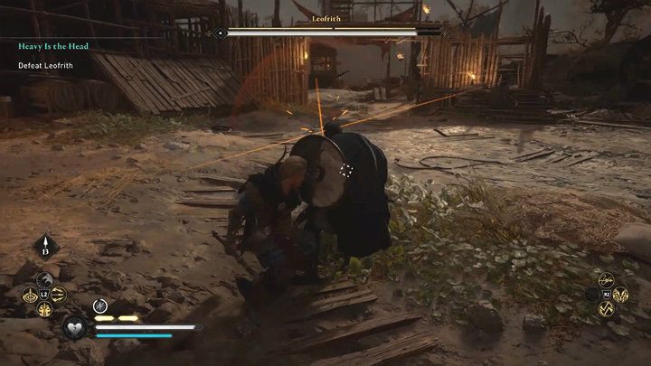 Leofrith handles his two-handed sword well and his attacks have extended range - Assassins Creed Valhalla: Heavy is the Head - Ledecestrescire - Assassins Creed Valhalla Guide and Walkthrough