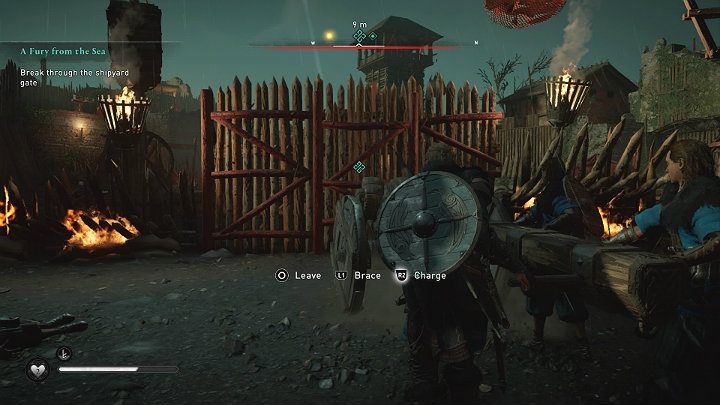 Your soldiers will immediately start bringing a battering ram into the square - Assassins Creed Valhalla: A Fury from the Sea - East Anglia - Assassins Creed Valhalla Guide and Walkthrough
