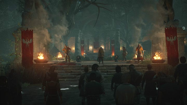 As soon as you approach the main square in front of the cathedral, you will witness a trial in which the prisoners are about to be executed - Assassins Creed Valhalla: Brewing Rebellion - Oxenefordscire - Assassins Creed Valhalla Guide and Walkthrough